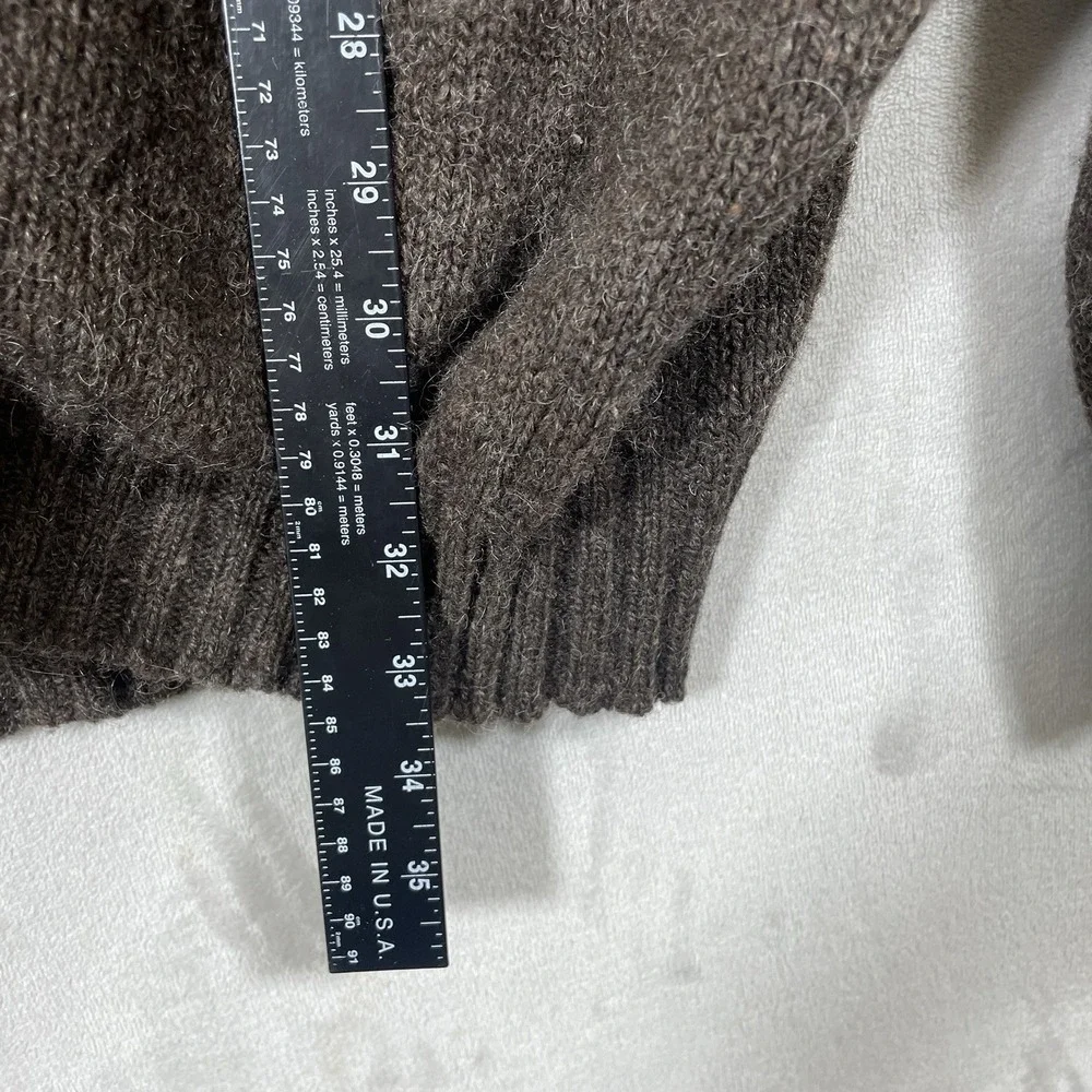 Vtg Eddie Bauer Shawl Cardigan Sweater Mens XL Made in USA Chunky Fuzzy Knit 80s